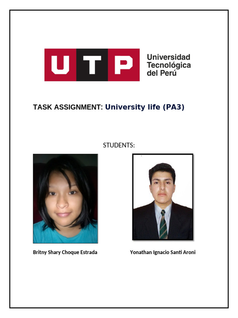 Task Assignment University Life (Pa3) | PDF