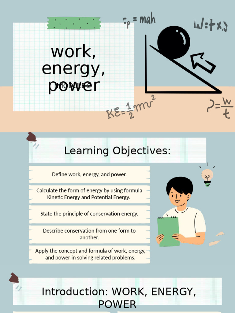 Work, Energy, and Power Explained | PDF | Force | Kinetic Energy