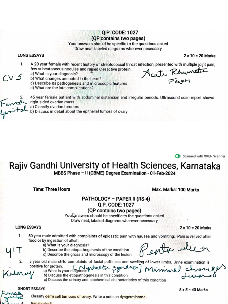 Pathology Paper 2 Case | PDF