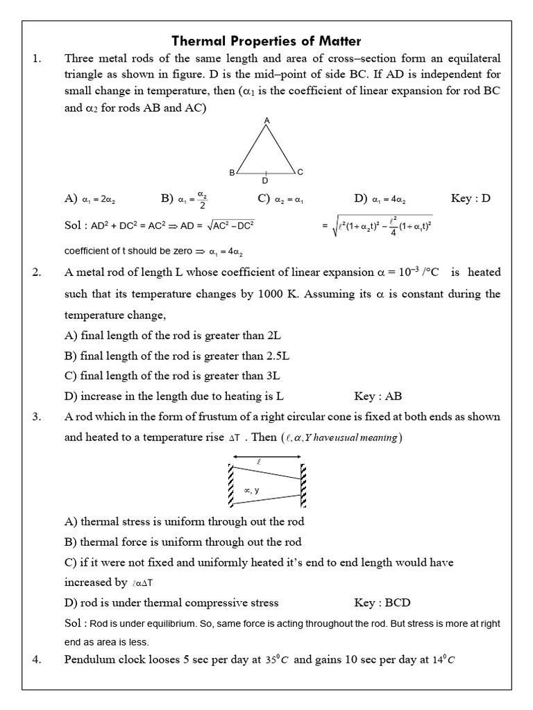 Thermal Expansion and Stress Analysis | PDF | Thermal Expansion ...