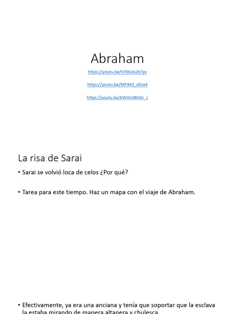 La historia de Abraham y Sarai | PDF | Sarah | Abrahán