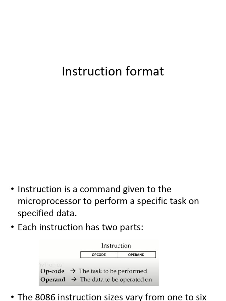3.9 Instruction Format | PDF