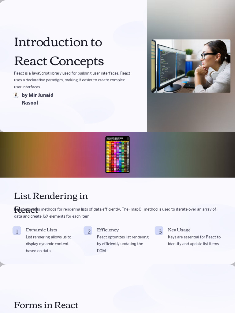 Introduction to React Concepts | PDF | Document Object Model | Systems ...