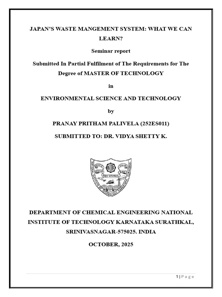 SWM Report | PDF | Waste Management | Recycling
