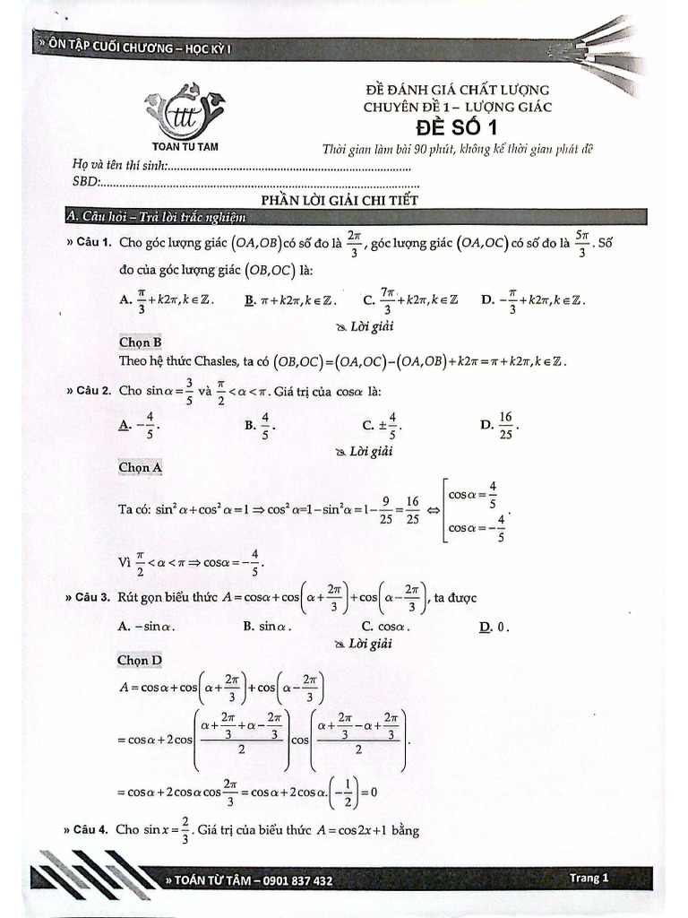Toán 11 | PDF