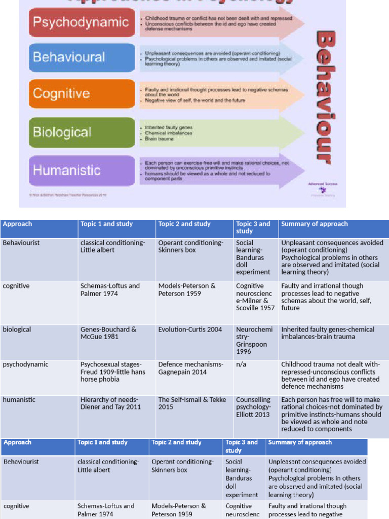 Approaches Summary and Case Studies | PDF | Psychology | Psychological ...