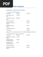 Payroll Journal Entry Template Guide | PDF