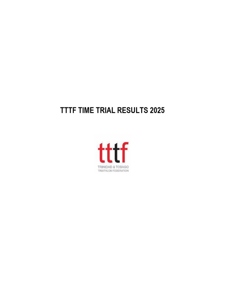 TTTF Time Trial Results 2025 | PDF