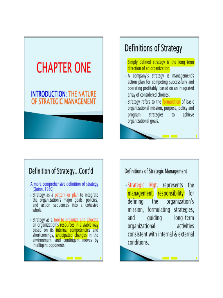 Policy and Strategy Ch1 2013-14 PDF | PDF | Policy | Strategic Management