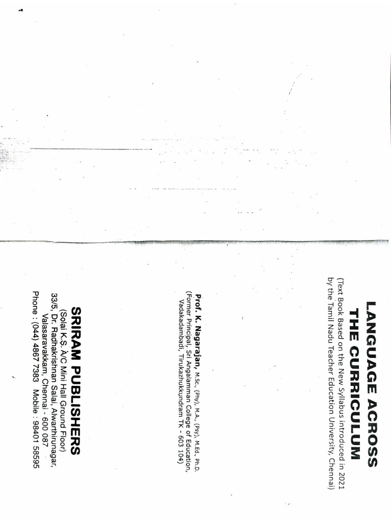 Language Across the Curriculum (English) | PDF