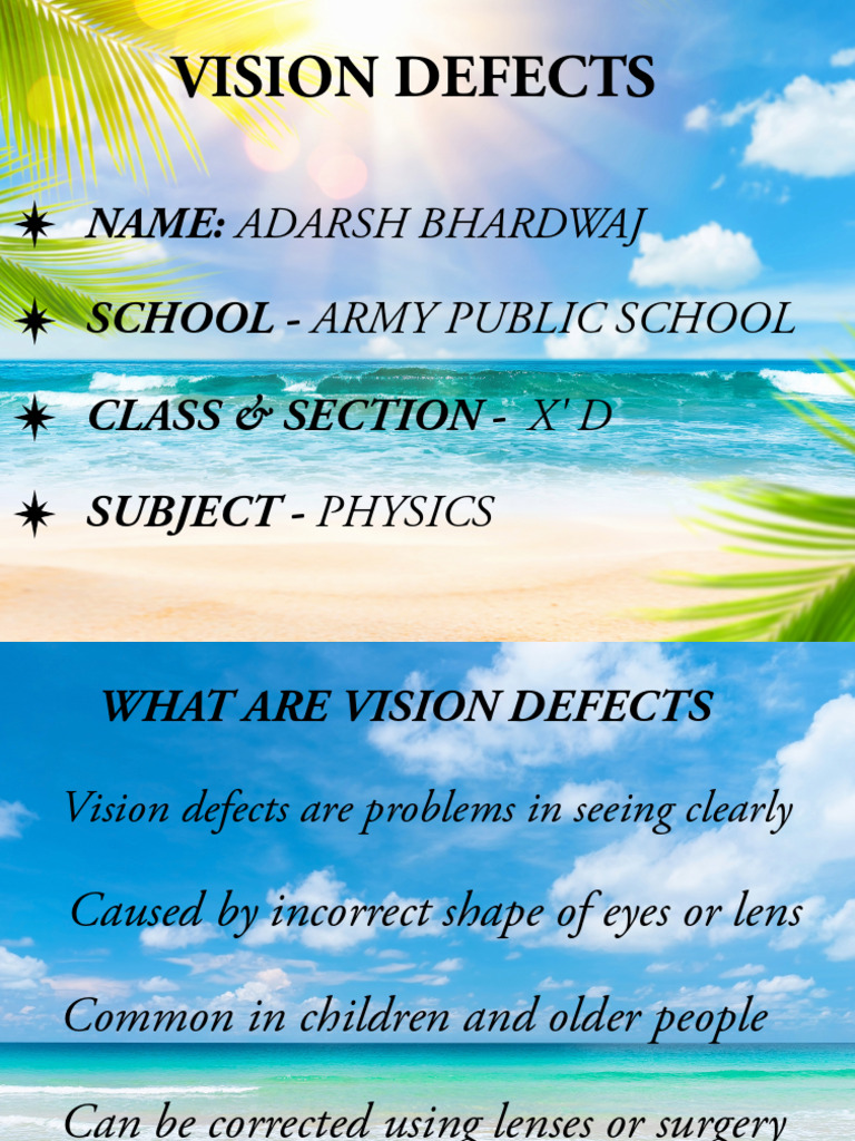 Understanding Vision Defects and Corrections | PDF