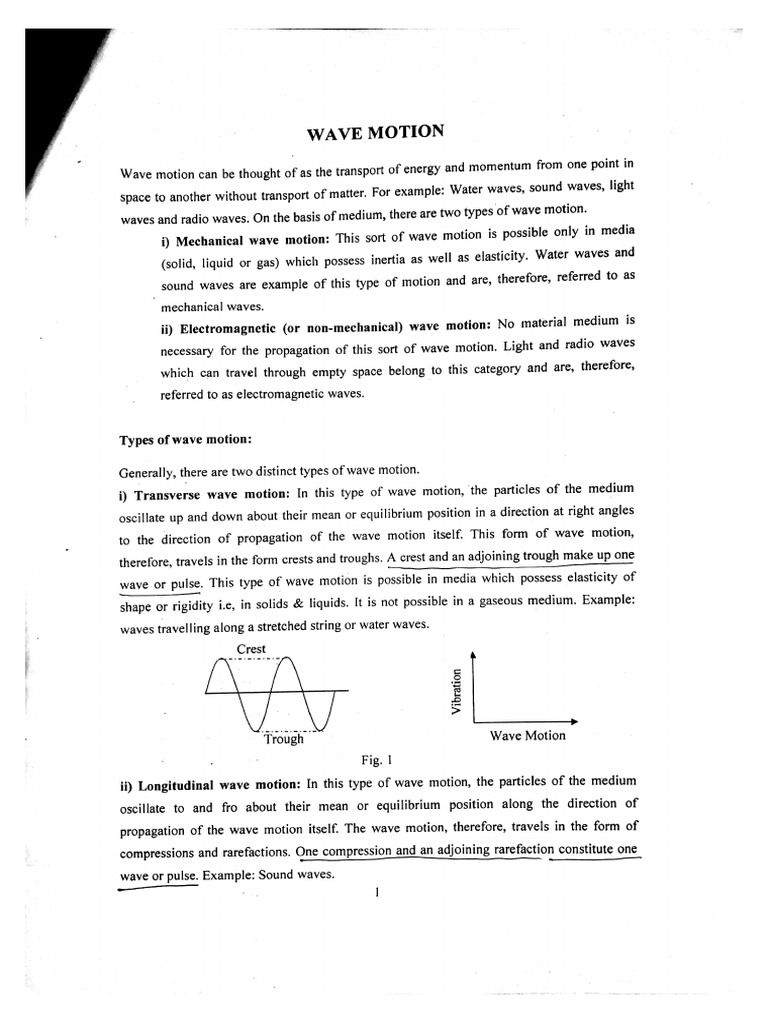Wave Motion | PDF