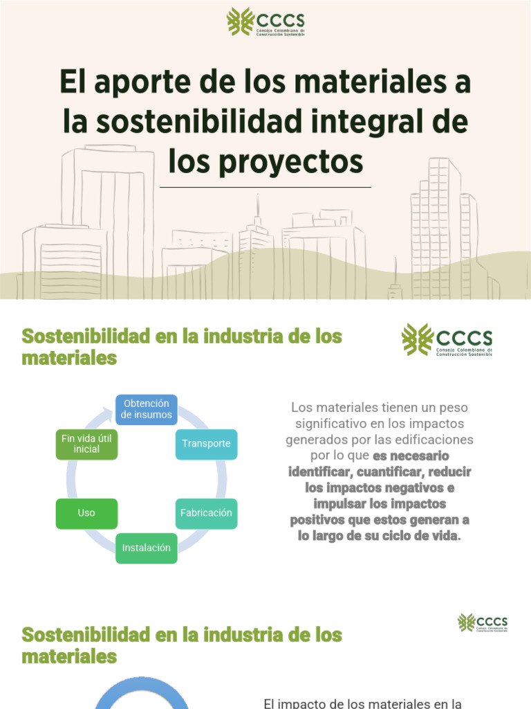 El Aporte de Los Materiales A La Sostenibilidad Integral V1 | PDF ...