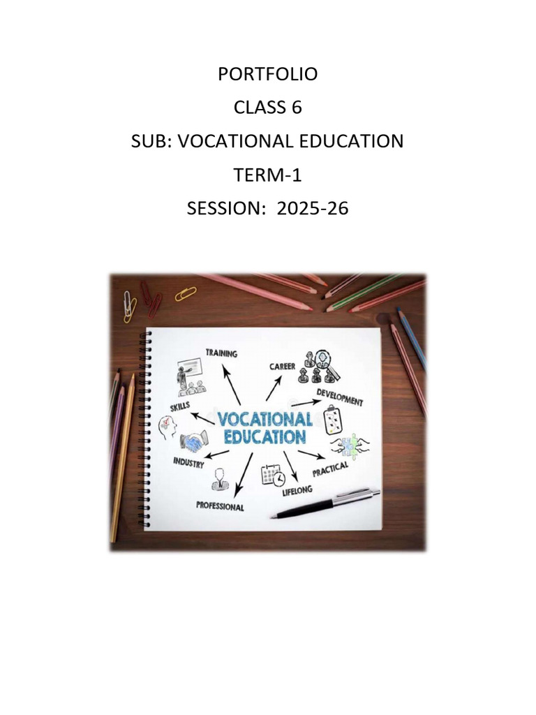 Class 6 Vocational Education Portfolio | PDF