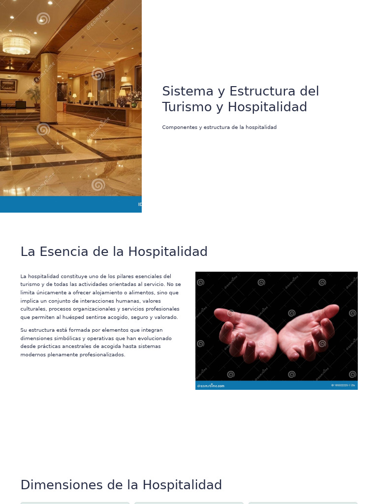 Estructura y Dimensiones de la Hospitalidad | PDF | Turismo | Hotel