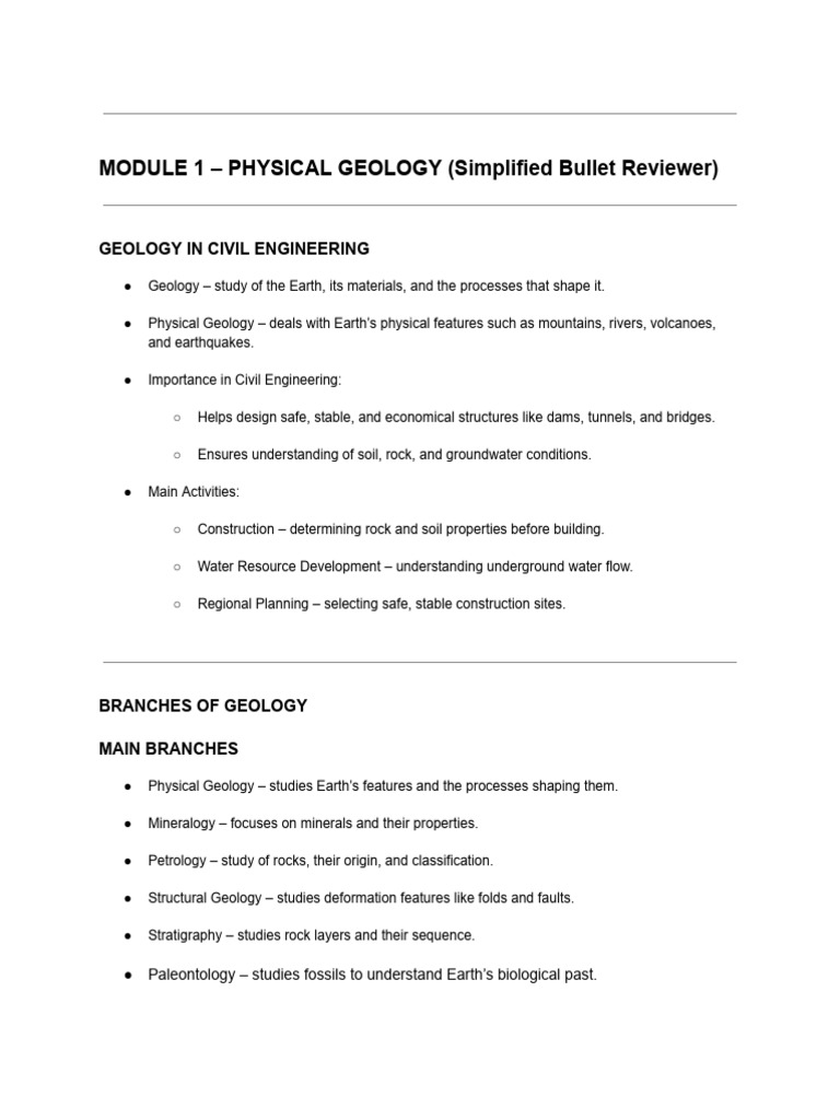 Geology's Role in Civil Engineering | PDF | Weathering | Geology