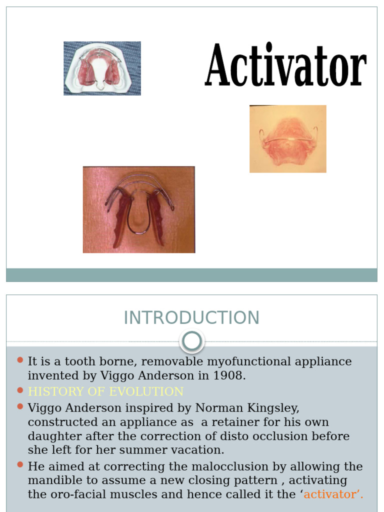 Activator | PDF | Dentistry | Dentistry Branches