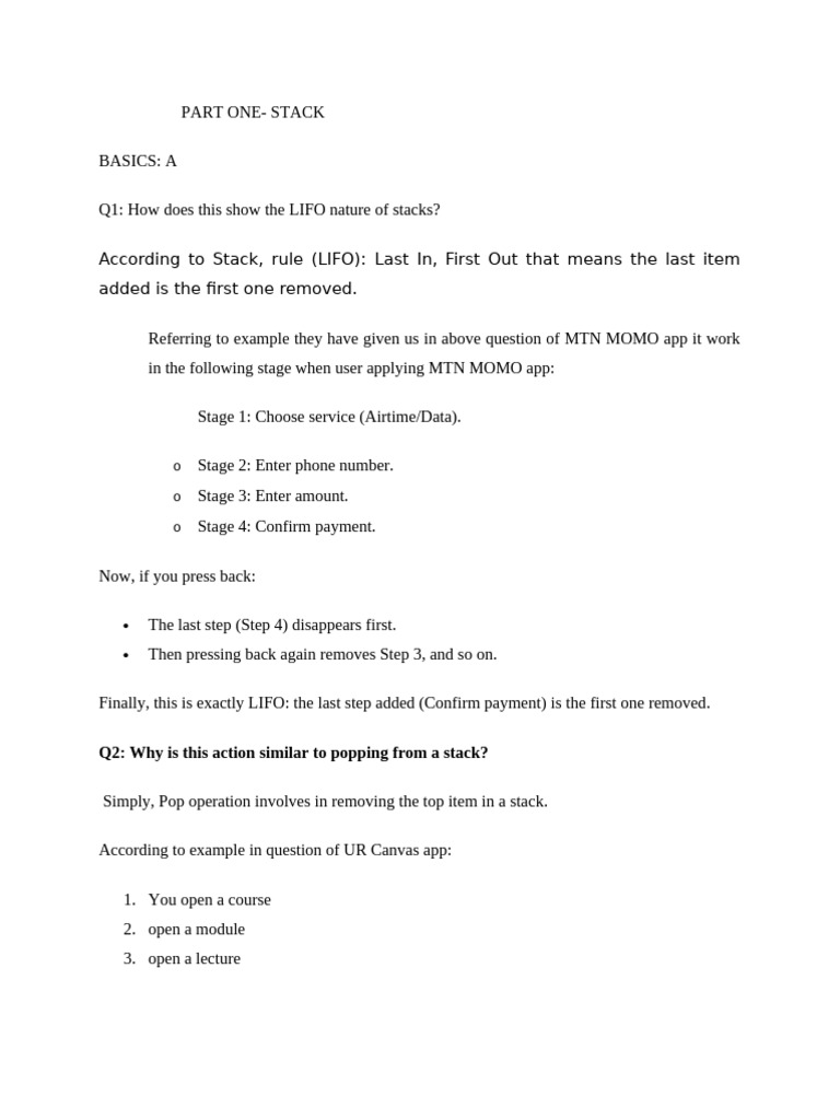 Understanding Stack Operations and Applications | PDF | Computer ...