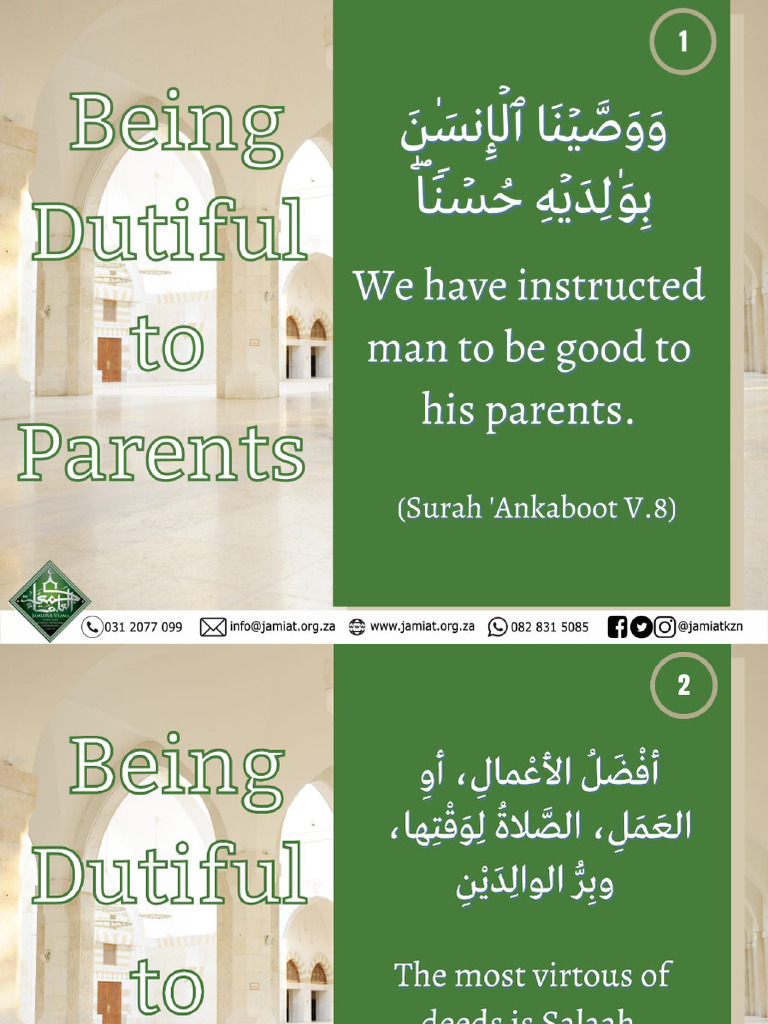 Being Dutiful To Parents | PDF