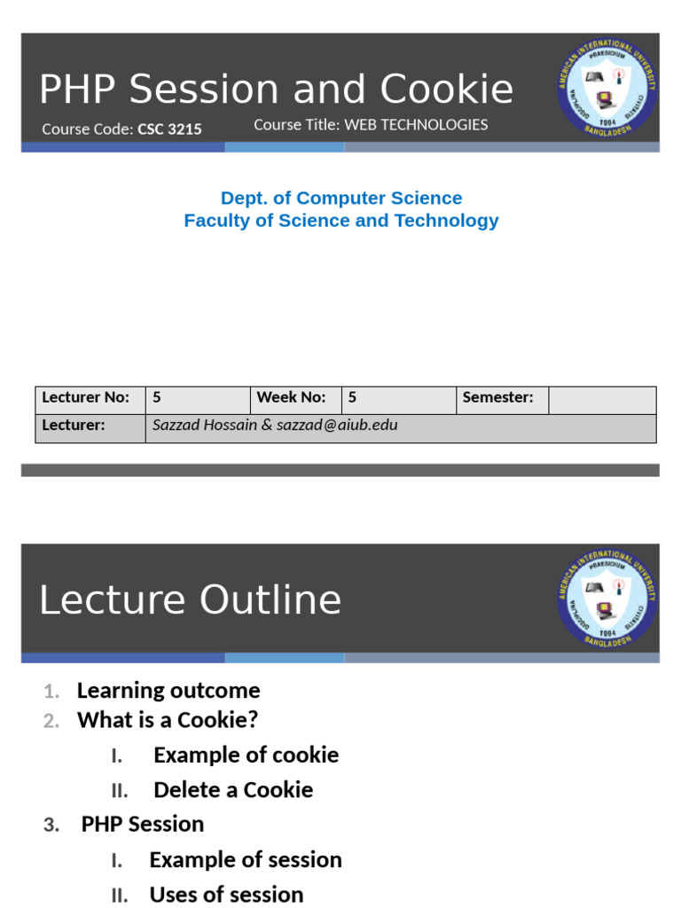PHP Sessions and Cookies Explained | PDF | Http Cookie | Computer ...