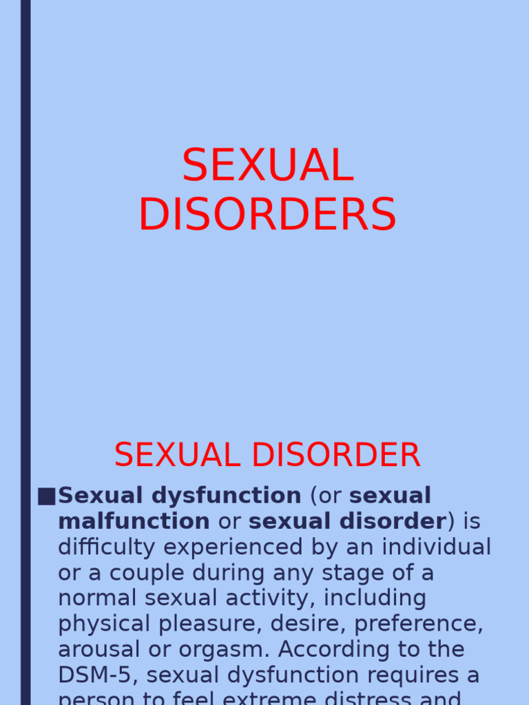 Understanding Sexual Disorders and Dysfunctions | PDF | Sadomasochism ...