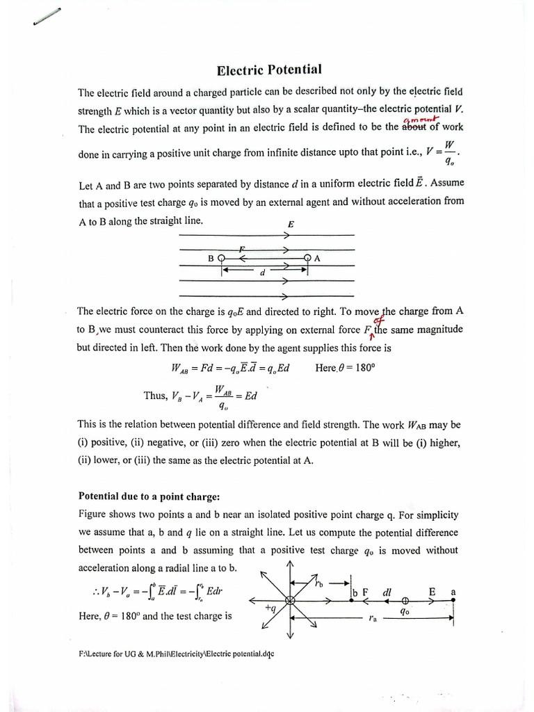 Electric Potential | PDF