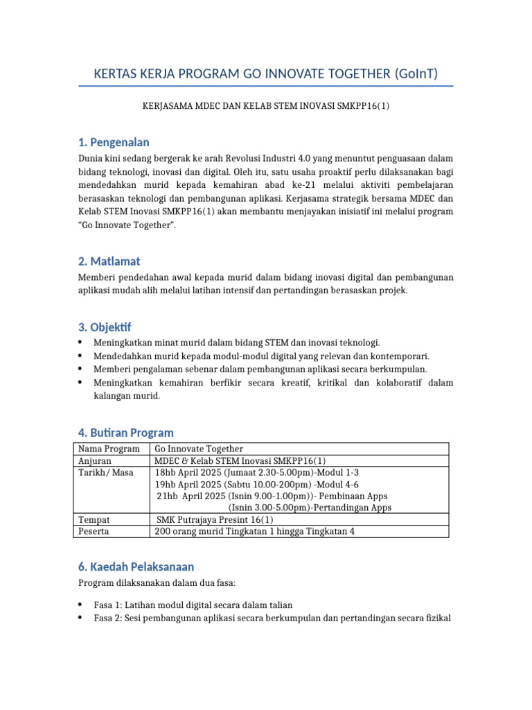Program Go Innovate Together 2025 | PDF
