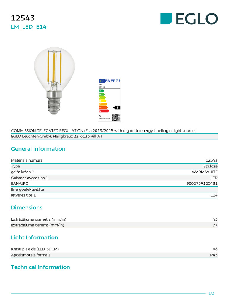 LM Led E14 | PDF