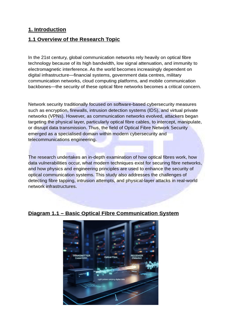 Optical Fiber in Network Security | PDF | Optical Fiber | Computer Network