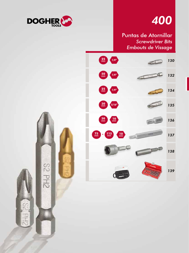 Embouts de Vissage : Types et Prix | PDF | Composant | Machine