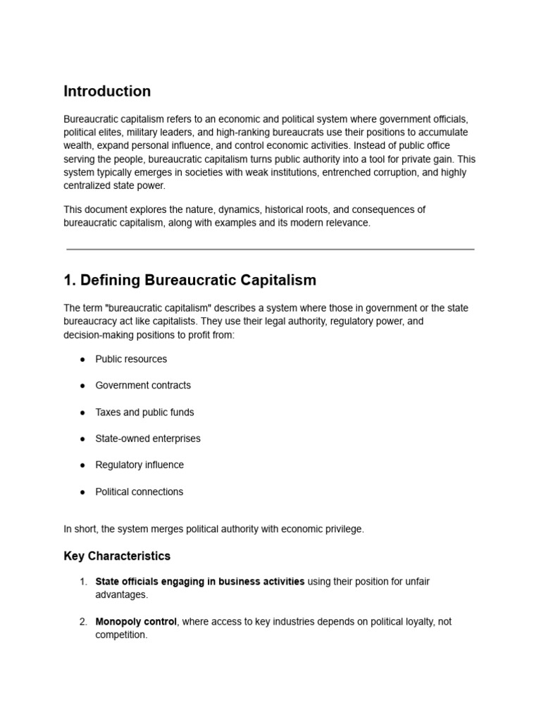 Understanding Bureaucratic Capitalism | PDF | Bureaucracy | Capitalism