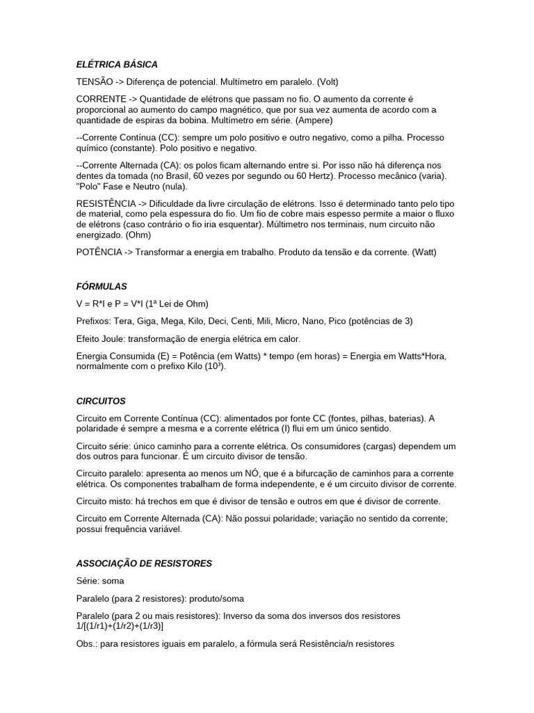 Fundamentos de Eletricidade e Circuitos | PDF | Rede elétrica ...