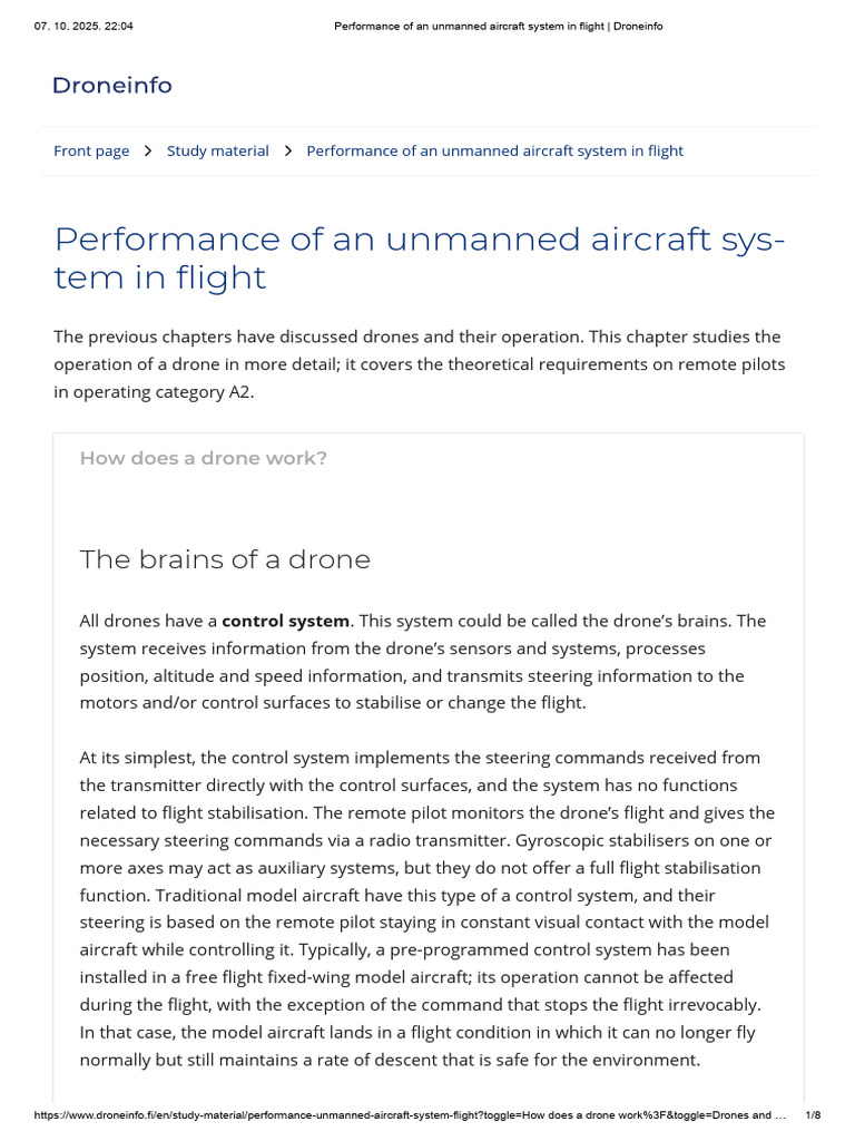 Drone Flight Performance Explained | PDF | Unmanned Aerial Vehicle ...