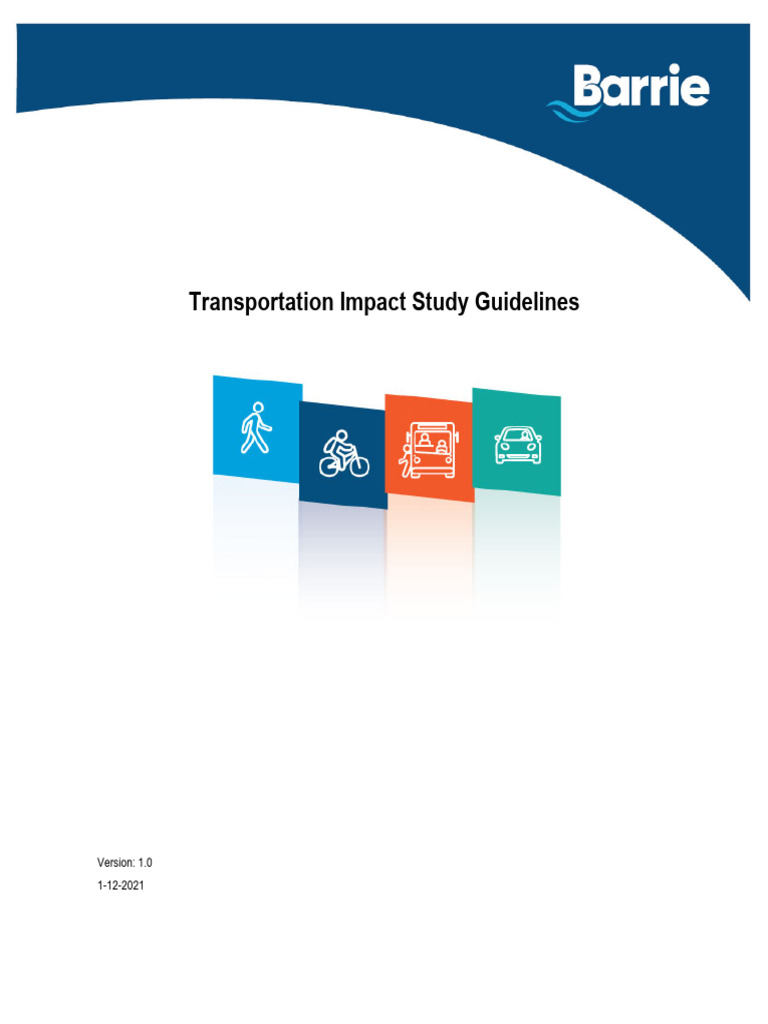 Transportation Impact Study Guidelines | PDF | Traffic | Workweek And ...