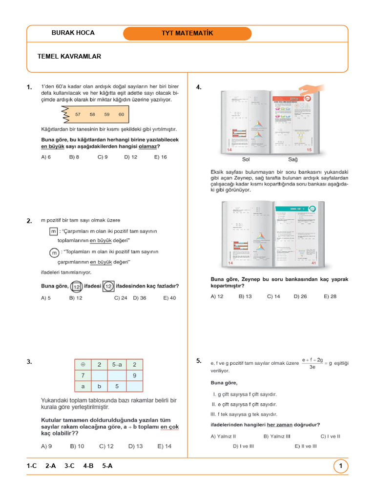 Temel Kavramlar - 1 | PDF