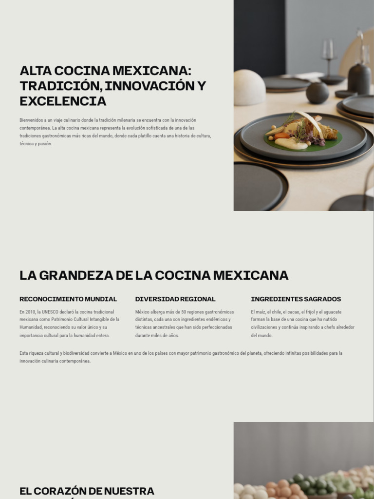 Alta Cocina Mexicana Tradicion Innovacion y Excelencia | PDF | Cocina ...