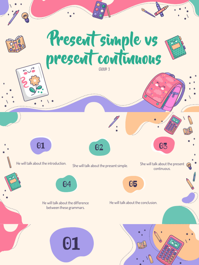 Present Simple vs Continuous Tenses | PDF | Grammatical Tense | English ...
