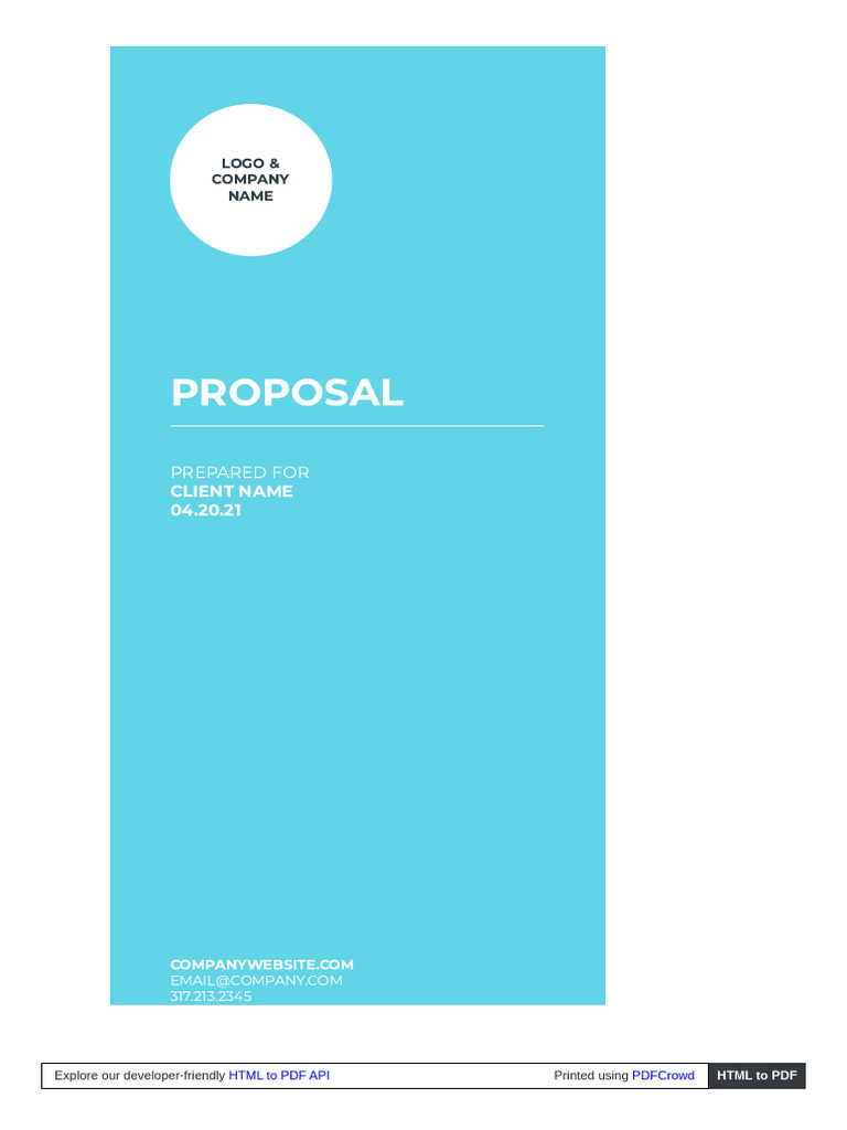 Proposal PDF HTML | PDF