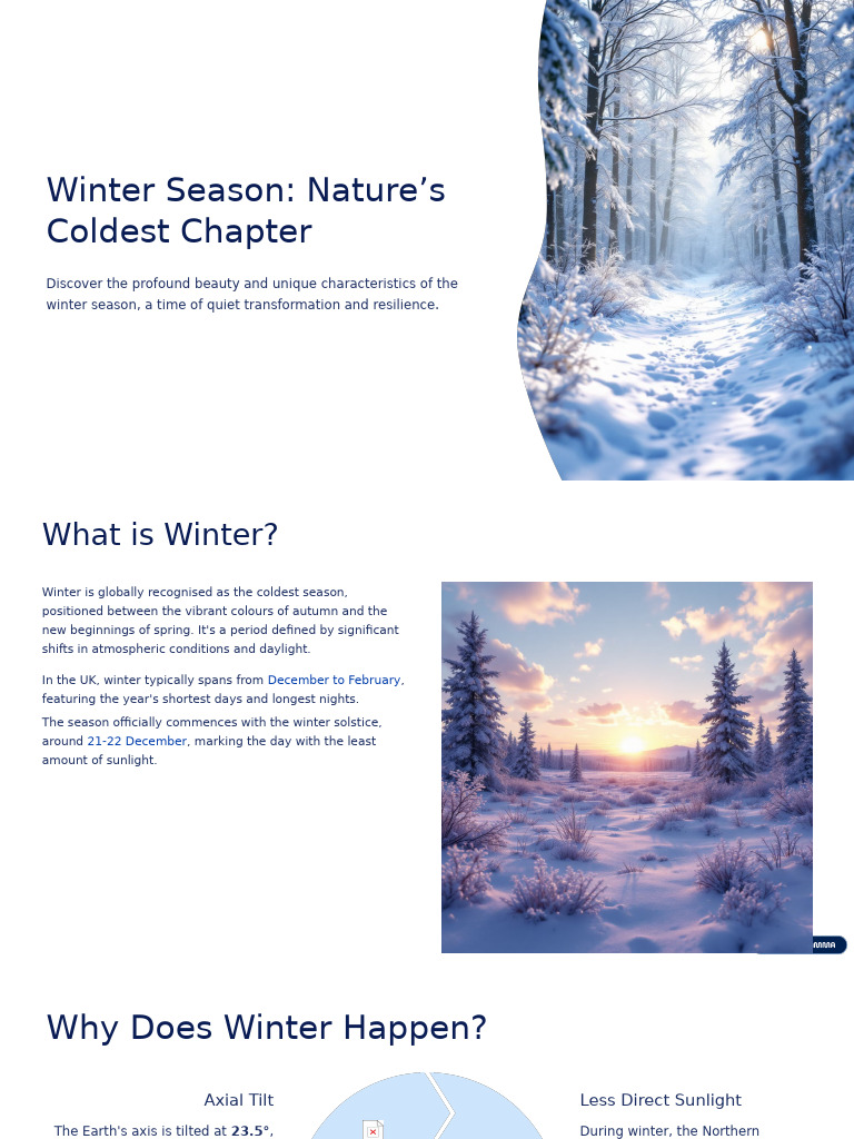 Understanding Winter's Beauty and Impact | PDF | Winter | Earth Phenomena
