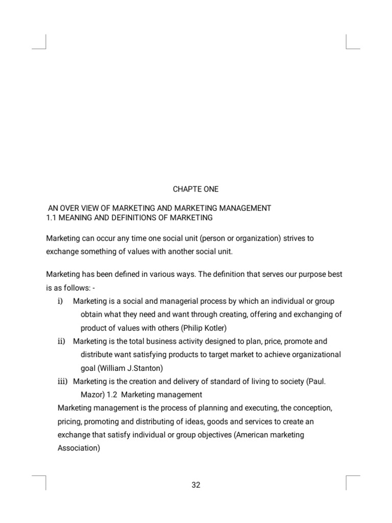 Overview of Marketing Concepts and Management | PDF | Marketing ...