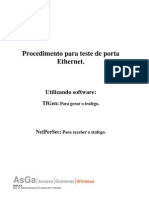 Procedimento para Teste de Porta Ethernet