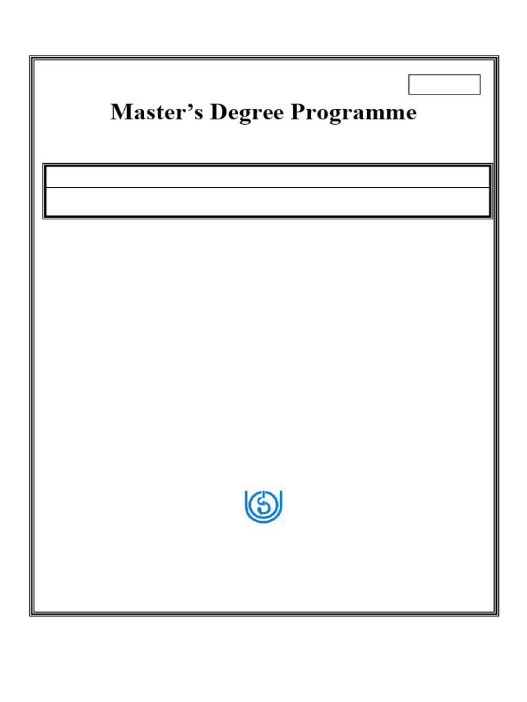 MPS 003 2025 26 | PDF | Economics | Governance