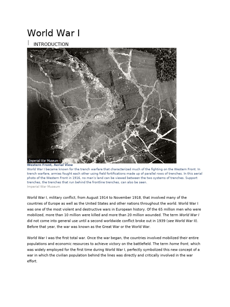 World War I | PDF | World War I | Allies Of World War I