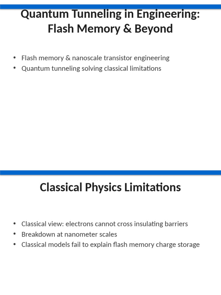 Modern Quantum Tunneling Presentation | PDF