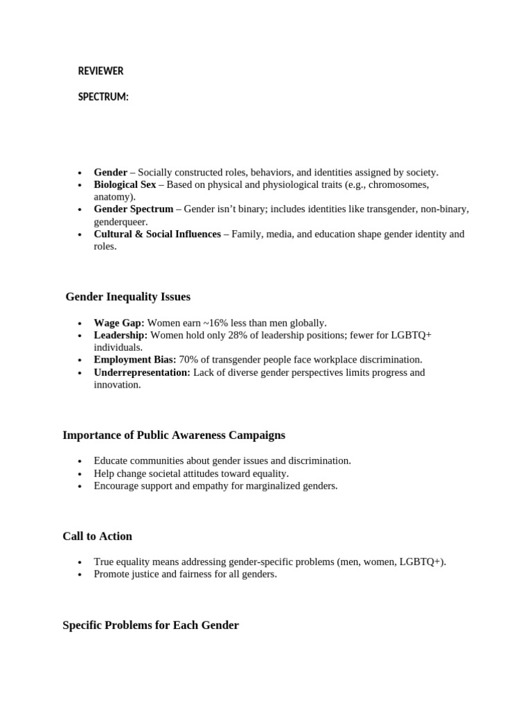 Understanding Gender Inequality Issues | PDF | Gender Studies | Gender