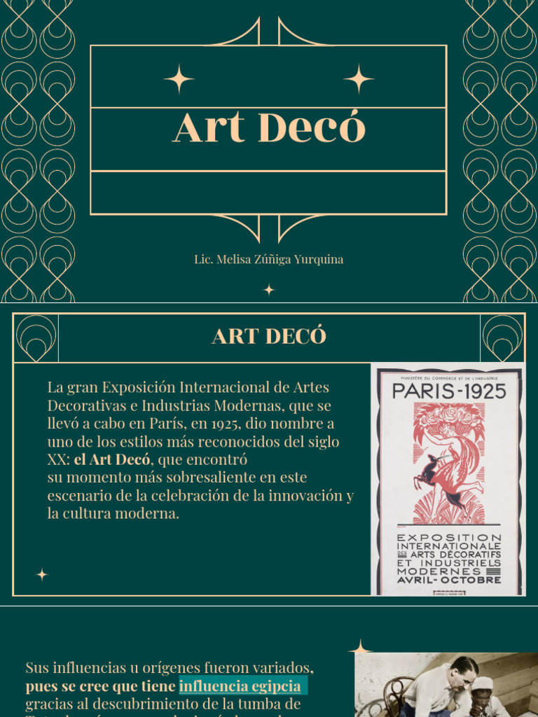 Art Decó: Estilo y Contexto Histórico | PDF | Arte deco | Moda