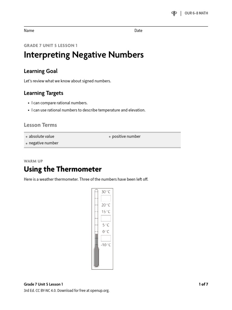 Understanding Negative Numbers in Math | PDF | Banks | Speed