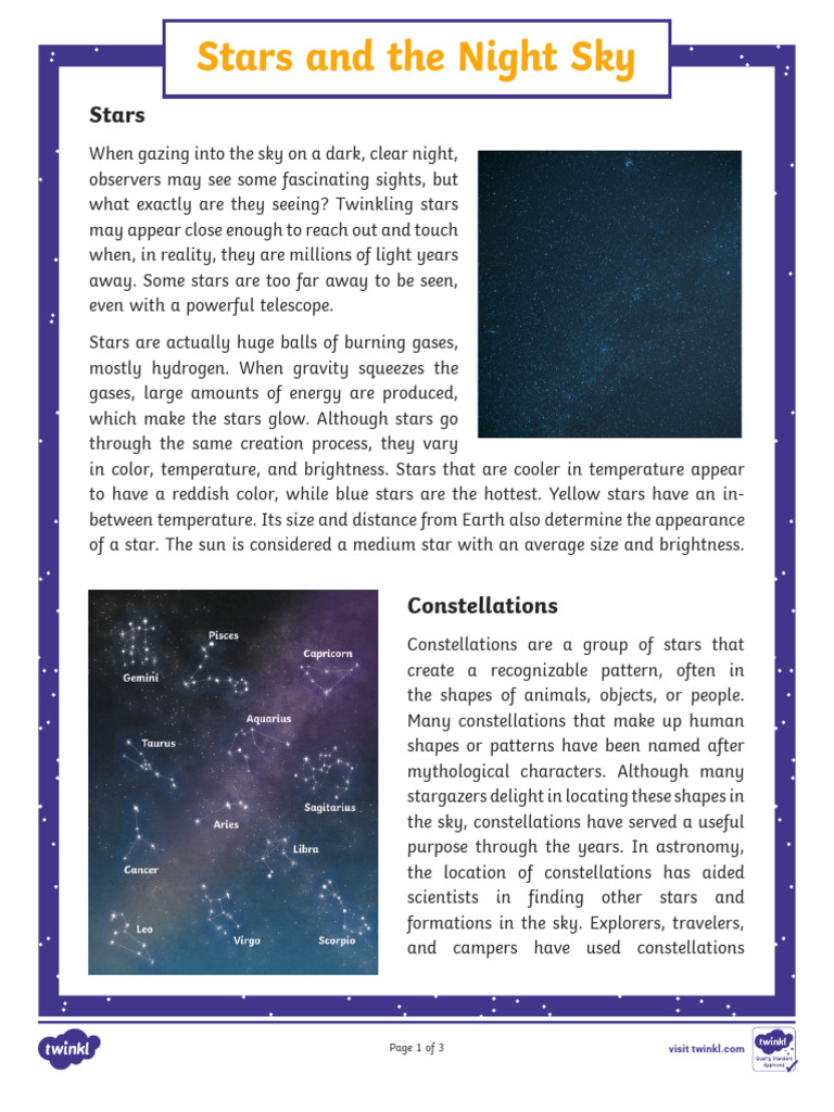 Understanding Stars and Constellations | PDF | Stars | Night Sky