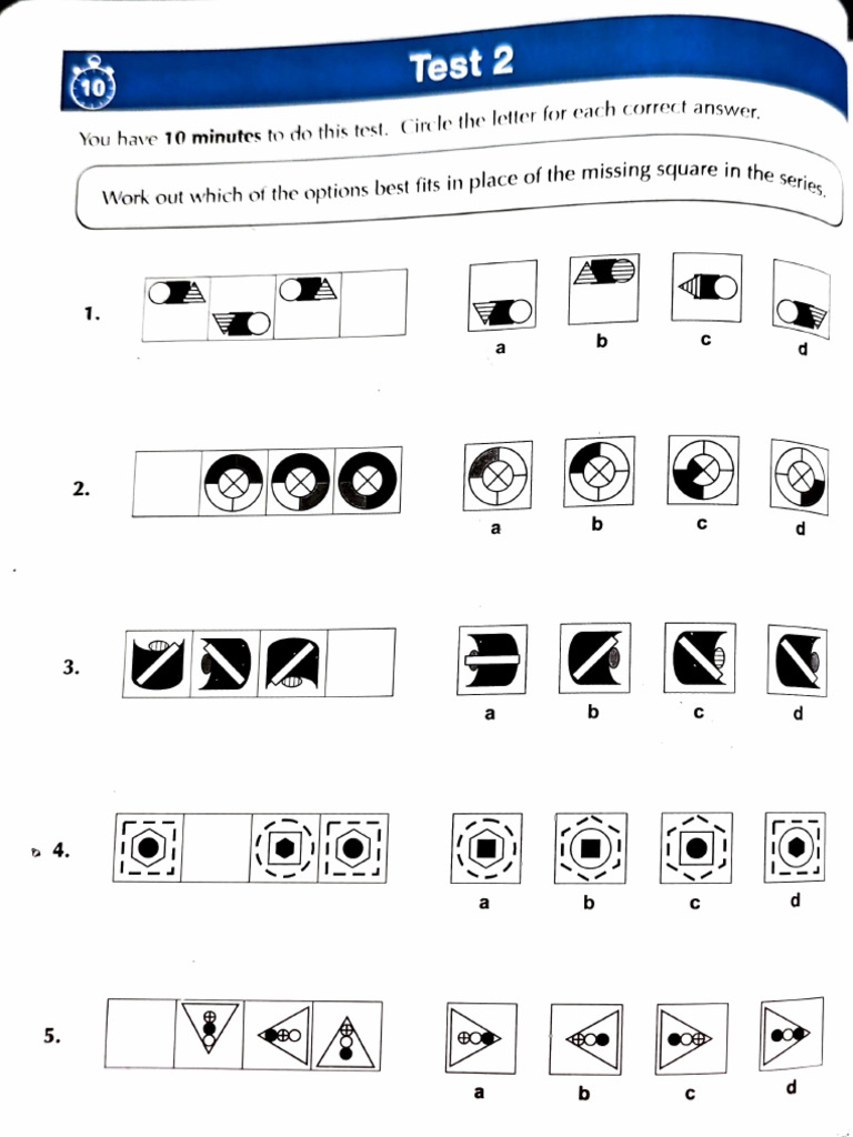 Non-Verbal 10 Min Test 2 | PDF | Chess Theory | Chess Openings
