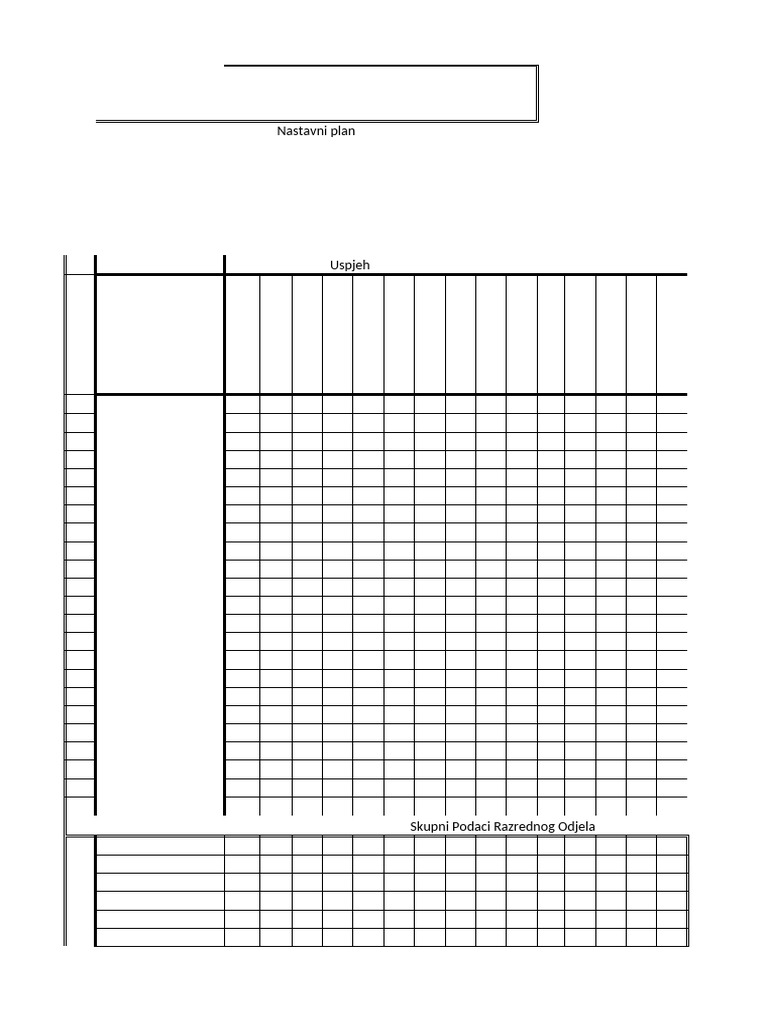 Nastavni Plan, Dujmic-Fribert | PDF